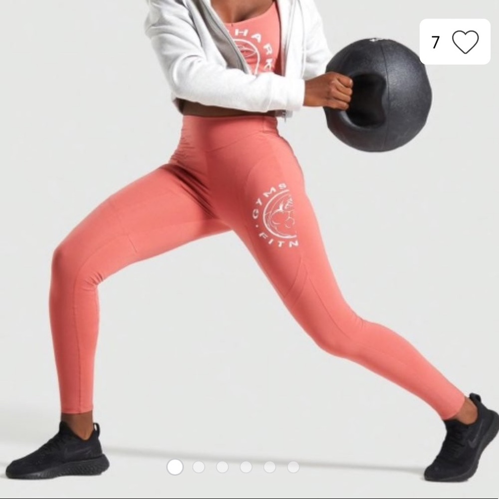 Gymshark Legacy Collection leggings in red brick